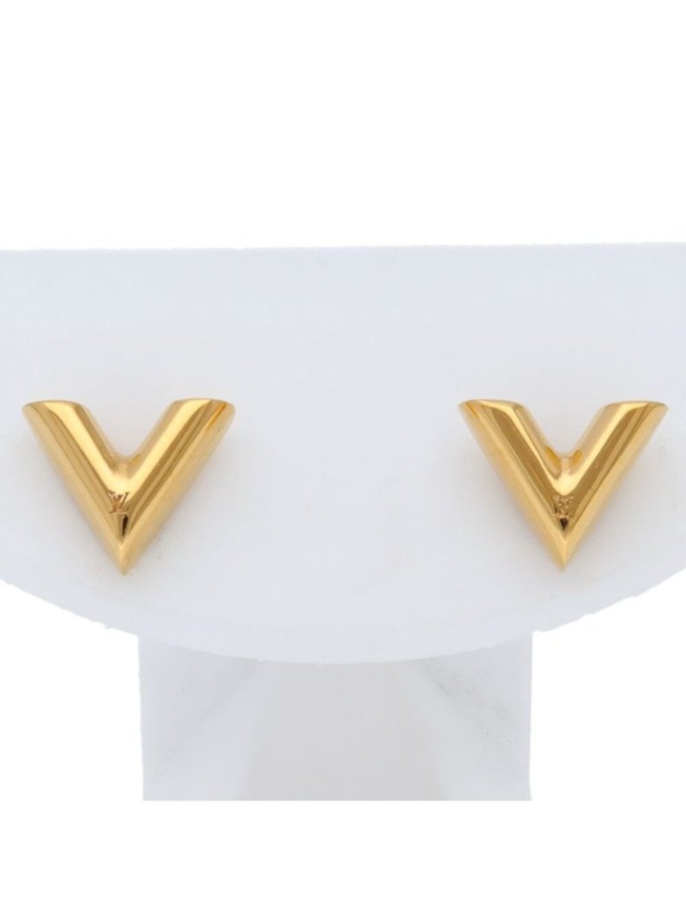 Louis Vuitton Essential V Earrings Brass